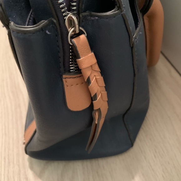 Rosetti Classic Blue and Brown Satchel - Picture 6 of 6